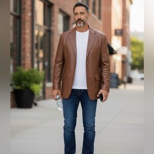 Stafford Leather Executive Jacket SZ L